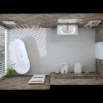 6. místo, návrh Adam Kotek, Koupelny Ptáček, Praha 4. Koupelna s radiátorem Zehnder Metropolitan Spa, bílá RAL 9016